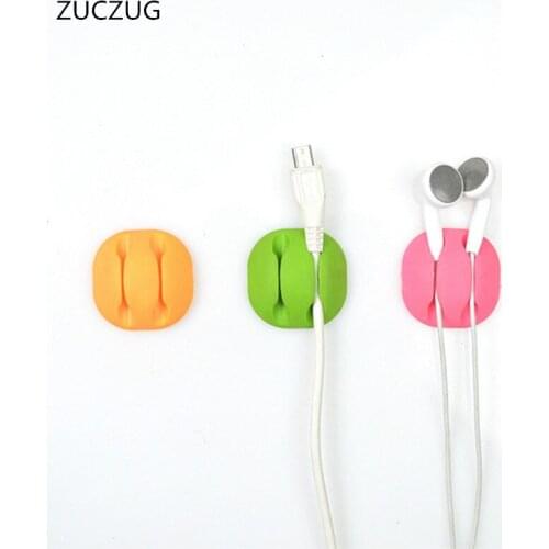 ZUCZUG Color functional Cable Winder Cable Organizer Earphone Clip Cord Management Desktop Cables Holder Wires Organization