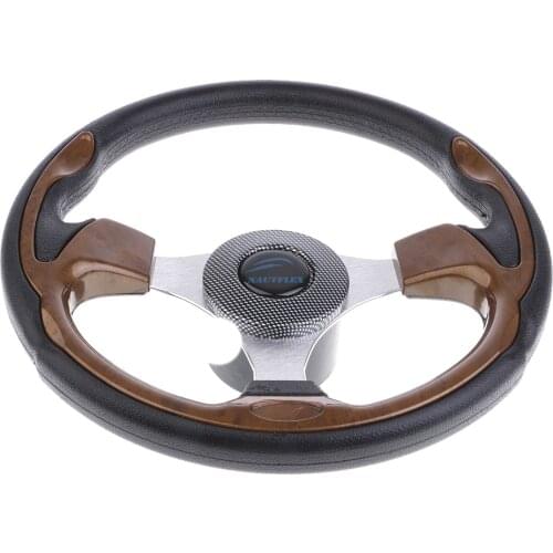 Marine Boat 12.6'' 320mm Steering Wheel W/ 3/4'' Tapered Key Adapter 3 Spoke Non-directional