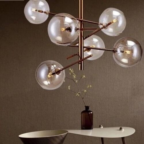 Europe Modern Creative Glass Pendant Light magic beans Glass Bubbles Study Livingroom Restaurant Cafe Decoration Lamp