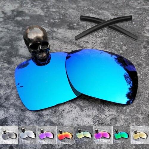 Firtox True Polarized Enhanced Replacement Lenses and Black Ear Socks for-Oakley Deviation OO4061 Sunglass-Multiple Options