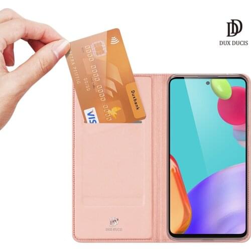 For Samsung Galaxy A52 5G /4G DUX DUCIS Skin Pro Series Flip Cover Luxury Leather Wallet Case Full Good Protection Steady Stand