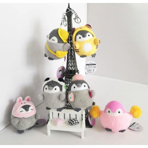 Cute Cartoon Animal Plush Toy Key chain Backpack Bag Keychain Japanese Positive Energy Penguin Schoolbag Ornaments Cute Gift