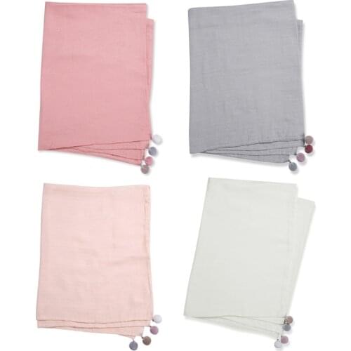 4 Layers Baby Muslin Receiving Blanket Infant Swaddling Wrap Newborn Soft Breathable Gauze Bedding Blanket 100x70cm