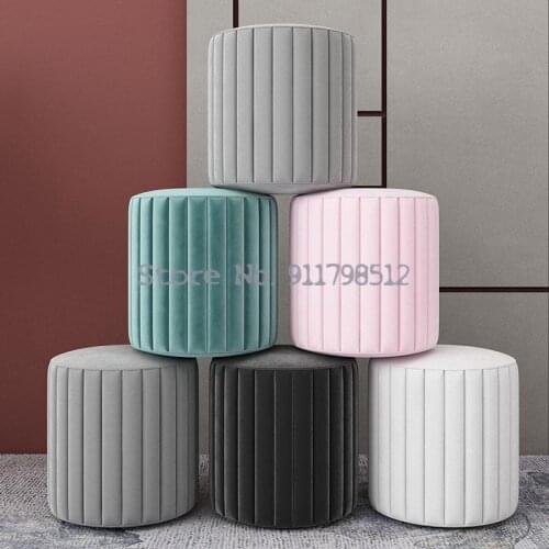 Nordic dressing table stool bedroom modern minimalist flannel chair fabric light luxury economic chair makeup chair stool
