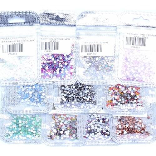 New Color 400pcs/lot Mix Sizes of ss4-ss12 Crystal Non HotFix Flatback Rhinestone Sewing Fabric Garment Beads Nail Art Jewelry