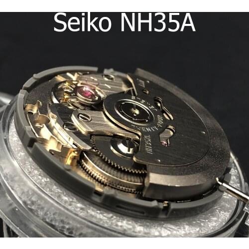 Genuine Japan Seiko Automatic Mechanism NH35A Standard Mechanical Watch Movement NH35A White Datewheel Watchmaker Replacements