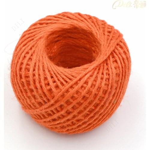 1.5mm*50m/Roll Hemp Rope Orange Color Sisal Cord Jute Rope Hemp Rope DIY Craft Decoration Rope Thread For Gift Packing