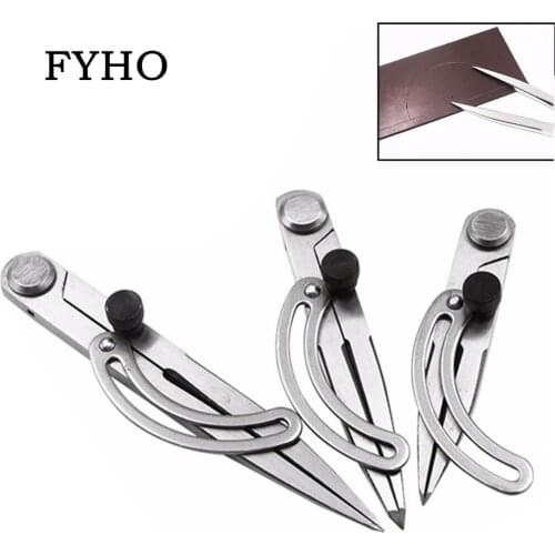 Professional Spacing Gauge Regulation Adjustable Spacing DIY Sewing Leather Craft Making Edge Line Compasses Tool HY70