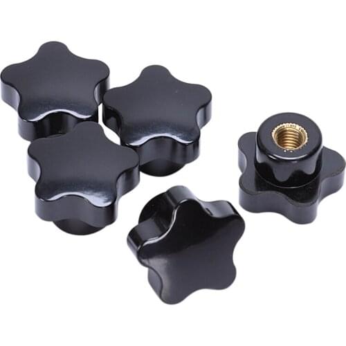 Promotion! 5Pcs M8 Female Thread 32mm Star Head Clamping Nuts Knob Grip Handle