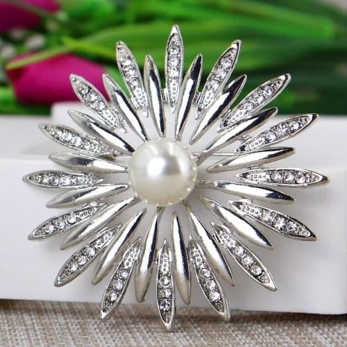 Simple Chrysanthemum Brooch Jewelry For Women/men Fashion Jewelry Brooch Pins Metal Scarf Wedding Gift Diy Jewellery Accessories