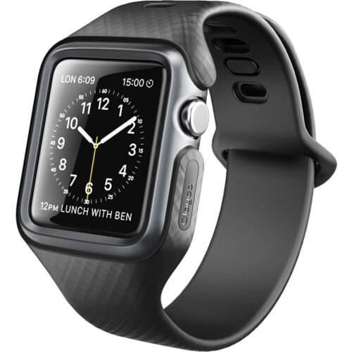 CLAYCO Band For Apple Watch 6/SE/5/4 (40mm/44mm) Hera Series Shock Resistant Ultra Slim Protective Bumper Case with Strap Bands