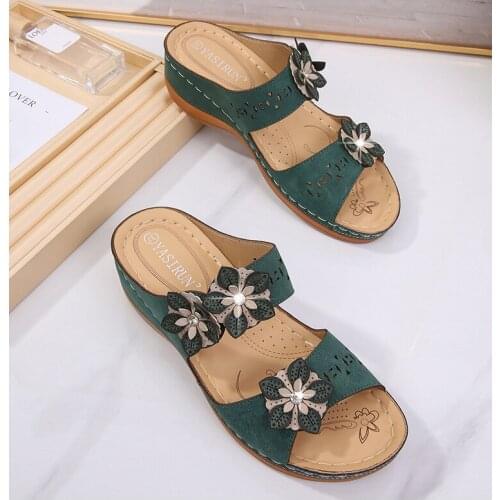 New Women Wedges Sandals Casual Open-Toe Sandals Summer Soft Sandals Fish Mouth Platform Plus Size Outdoor Slippers Women Shoes