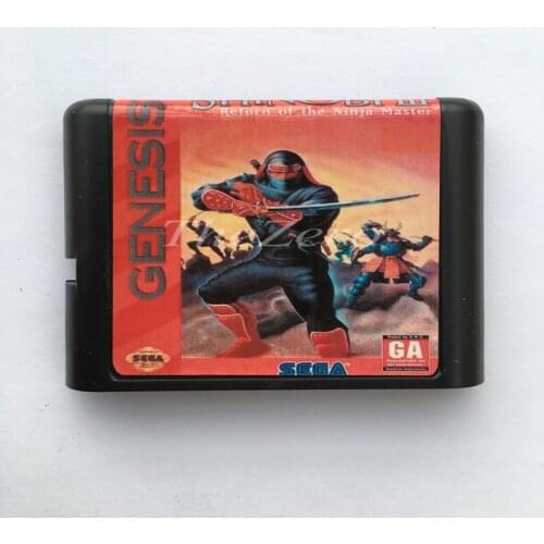 Shinobi Revenge Of The Ninja Master III EU/JAP Shell for 16 bit Game Card for Genesis System for Sega Mega Drive