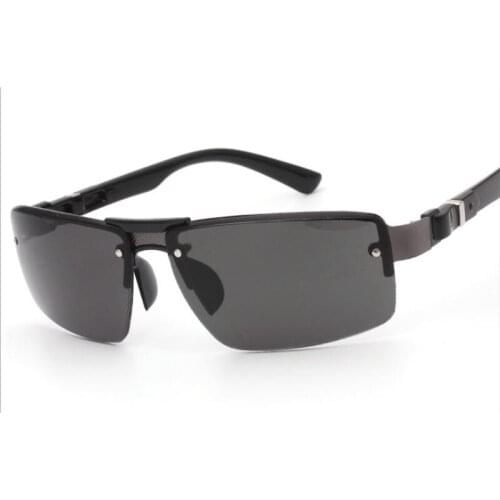 Fashion Driving Brand Designer Sunglasses Men Vintage Half Metal Frame Mirror Sun glasses For Women Male Zonnebril Heren UV400