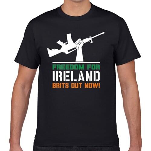Tops T Shirt Men freedom for ireland Sexy Harajuku Geek Cotton Male Tshirt XXXL