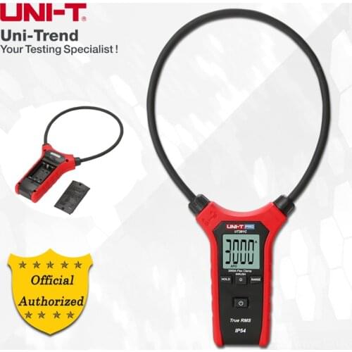 UNI-T UT281A/UT281C/UT281E True RMS Flex Clamp; 3000A AC True RMS Clamp Meter, Low Voltage Display / Digital Hold/Backlight