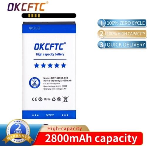 High quality 2800mAh ACC-53785-201 / BAT-52961-003 / NX1 Battery For Blackberry Q10 / Q10 LTE / Q10 LTE SQN100-1 Phone battery