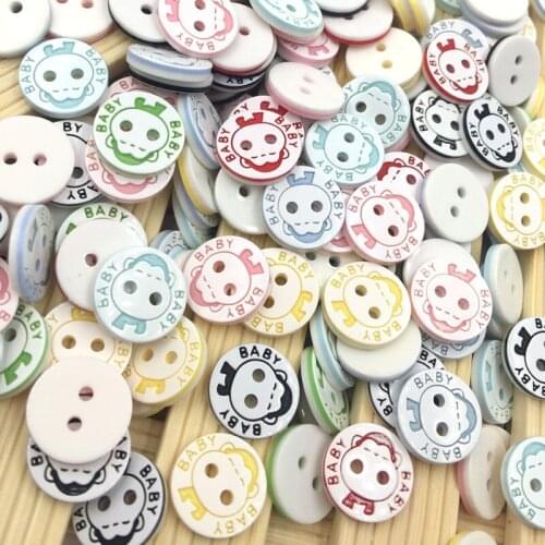 100pcs 13mm Mix Baby Plastic Buttons Scrapbooking Sewing Craft PT138