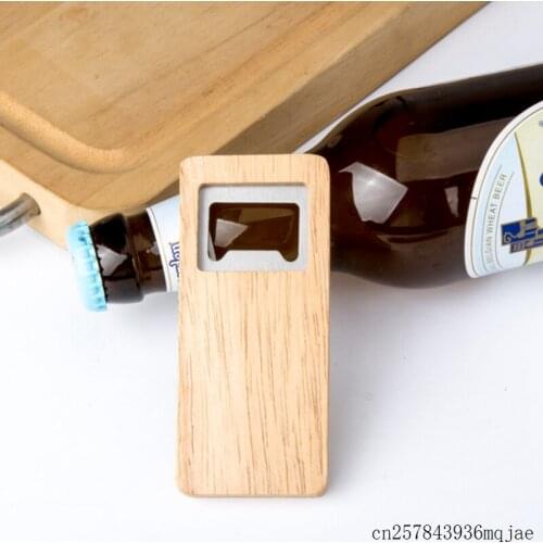 100pcs Wood Beer Bottle Opener Wine Bottle Openers with Wooden Handle Openers Bar Kitchen Accessories