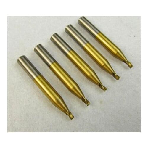 2.5 mm Titanium End Milling Cutter For Vertical Key Machine Parts Locksmith Tools Cutters Bits Steel Drill 5 pieces/lot