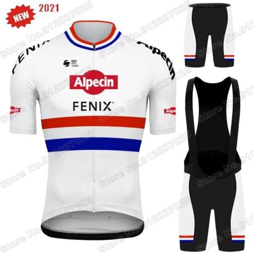 2021 Alpecin Fenix Netherlands Team Men Cycling Jersey Set Summer Bicycle Clothing Road Bike Shirts Suit Shorts MTB Ropa Maillot