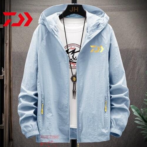 2021 Daiwa Fishing Shirts Summer Thin Auti-UV Sunscreen Fishing Clothes Casual Anti-sweat Breathable Quick Dry Fishing Jacket