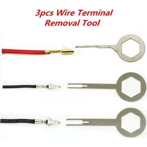 3pcs Car Electrical Terminal Key Pin Wiring Crimp Connector Removel Puller Tool Harness Connection Picking Car Repair Tool