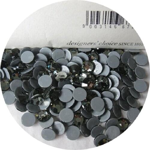 AAAAA Quality Flatback Black Diamond Hot Fix Rhinestones, Glass Strass Hotfix Iron On Rhinestones For Fabric garment