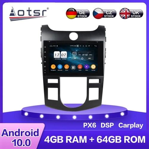 For Kia FORTE 2008 - 2012 Android 10 Car Multimedia DVD Player 4G 64GB PX6 Auto GPS Navigation Stereo radio Headunit DSP Carplay