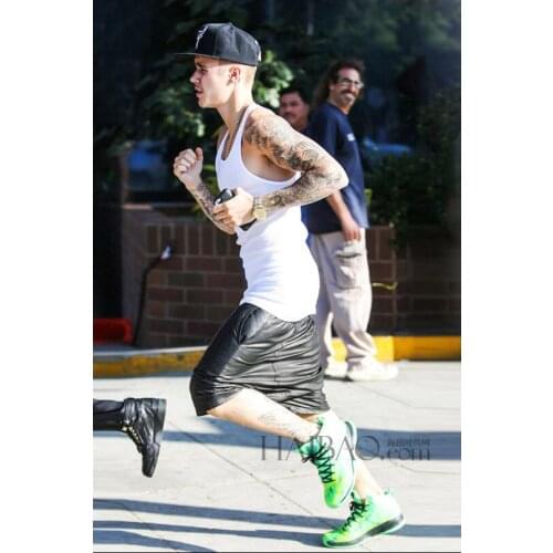 27-46 New 2020 Pants Mens Five Points Squirrel Leather Pants Tide Casual Harem Pants Singer Stage Costumes Plus Size Clothing