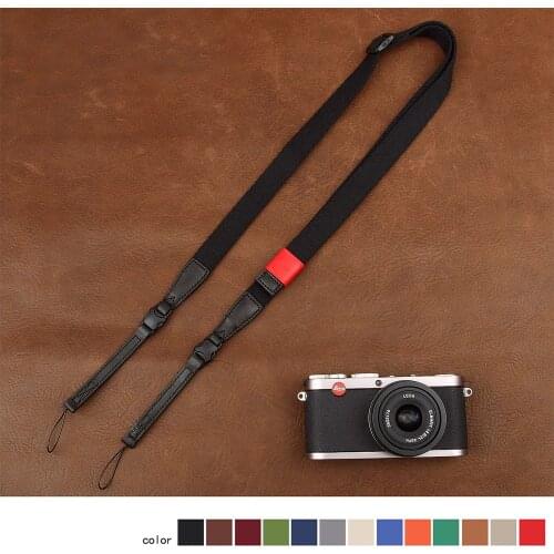 Cam-in CS172 1801-1815 Cotton tape Cow Leather Universal Camera Strap Neck Shoulder Carrying Cloth General Adjustable Belt