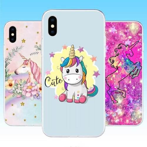 For Nokia 8.3 5.3 7.2 6.2 2.3 2.1 X71 1 3.1 7.1 8.1 Plus C1 Case Print Unicorn Rainbow Cover Coque Shell Phone Cases