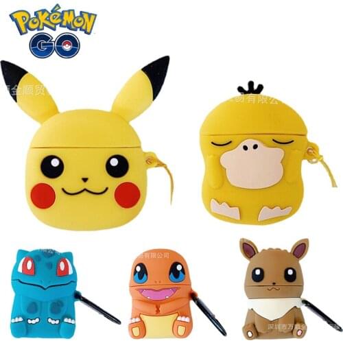 Pokemon Pikachu Anime Cartoon for Apple Airpods 1 2 Case Silicone Soft Cover Case Cute Earphone 3D Headphone Case Protective