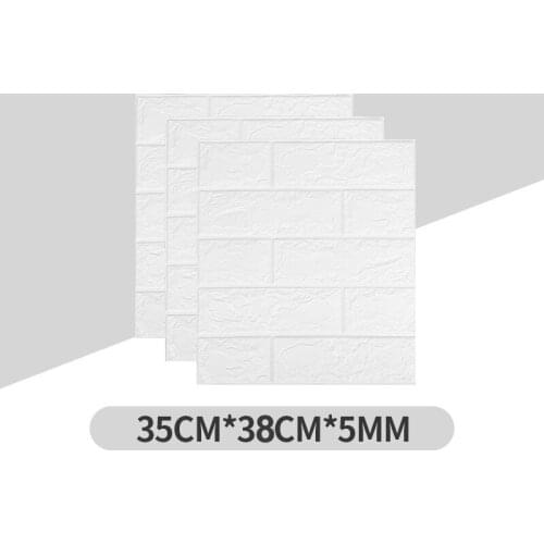 Home Decor 3D Wall Stickers Paper Solid Color 1 PC Brick Stone Wallpaper Rustic Effect Self-Adhesive Kitchen Bathroom