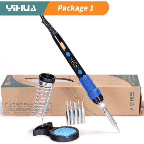 ESD Thermostatic Soldering Iron With Button Temperature Adjustable Digital Soldering Iron 220V 110V For Soldering YIHUA 928D
