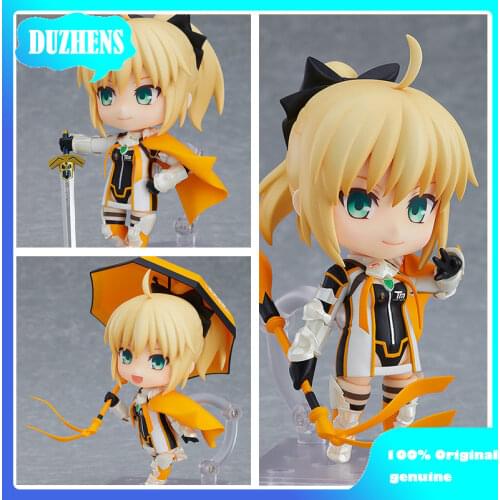 Anime Fate/Grand Order Racing girl SABER Altria Q version figma PVC Action Figure Anime Figure Model Toys Figure Doll Gift