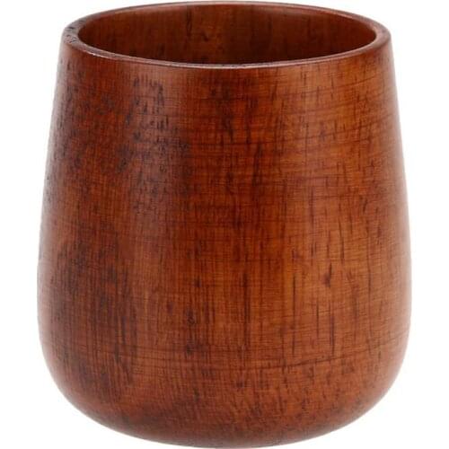 Hot Primitive Handmade Natural Wood Wooden Cup Breakfast Beer Milk Tea Mug