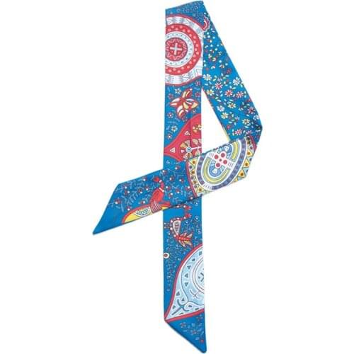 Classic new womens silk scarf fashion top womens silk scarf popular tie bag handle silk scarf small ribbon scarf streamer JK20