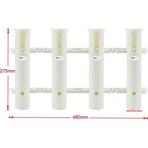 Boat Marine Yacht Kayak Vertical 4 Tube Fishing Rod Rack Holder Organiser Pole Tube 7740N