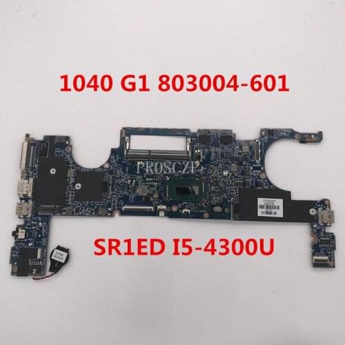 For EliteBook 1040 G1 Laptop motherboard 803004-601 803004-001 13317-2 48.4LU22.021 803448-601 W/ I5-4300U CPU working well