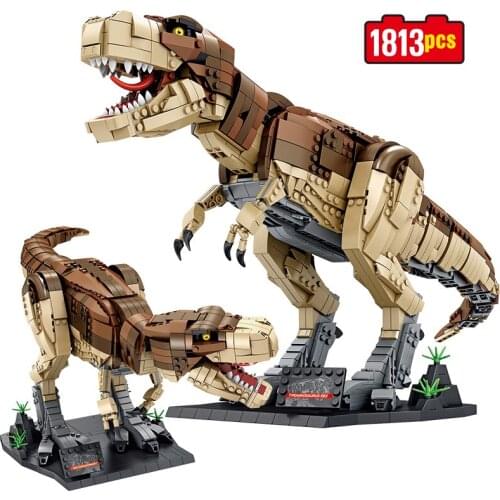 City Dinosaur Model Mechanical Jurassic wold Building Blocks Tyrannosaurus Anime sries Bricks Toys For Children
