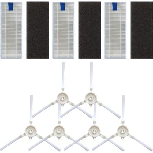 Vacuum Cleaner Sponge Filter Side Brushes Kit For Rowenta Explorer Serie 40 Vacuum Cleaner Replacement Attachment Spare Parts