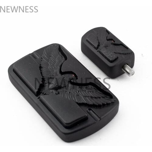 Motorcycle Eagle Style Shift Peg Brake Pedal Pad Cover For Harley Dyna Fatboy Sportster XL 883 1200 Street Bob Bobber Chopper