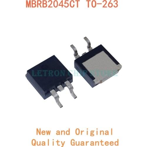 10PCS MBRB2045CT TO-263 2045CT TO263 B2045G D2PAK 20A 45V SMD Schottky diode new and original IC Chipset
