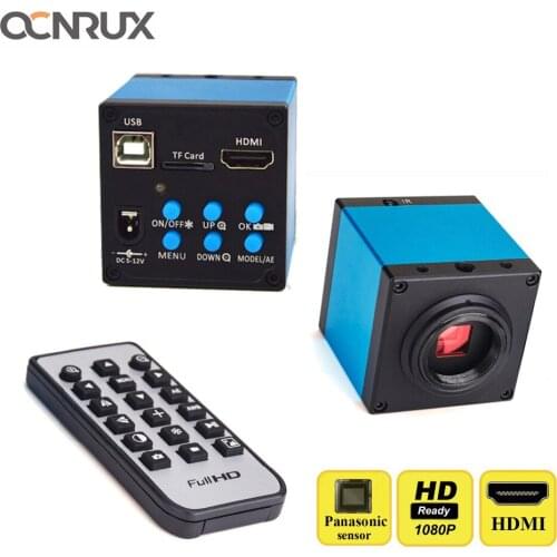 OCNRUX Remote Control Full HD 1080P 16MP HDMI USB C Mount Digital Video Microscope Camera for industrial PCB Phone Repair