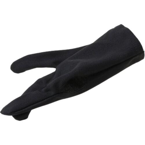 E56D 1pc Black Cue Billiard Pool Shooters 3 Fingers Gloves