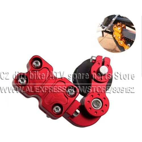 Black Silver Red Gold Universal Aluminum Adjuster Chain Tensioner Roller For Motorcycle /Chopper ATV