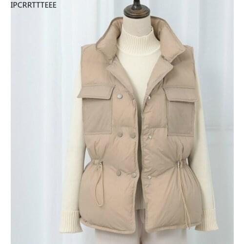 Spring Autumn New Ultralight Thin Down Vests Casual Female Waistcoat Coat Women 90% White Duck Down Jacket