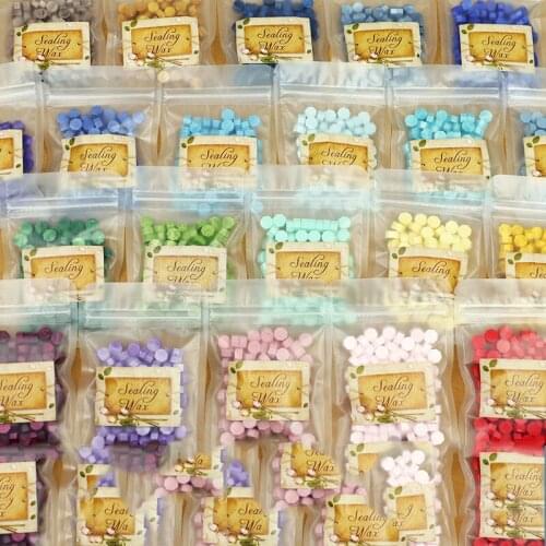 100pcs/bag Retro Octagon Stamping Sealing Wax Beads Wax Seal Stamps for Envelope Documents Supply