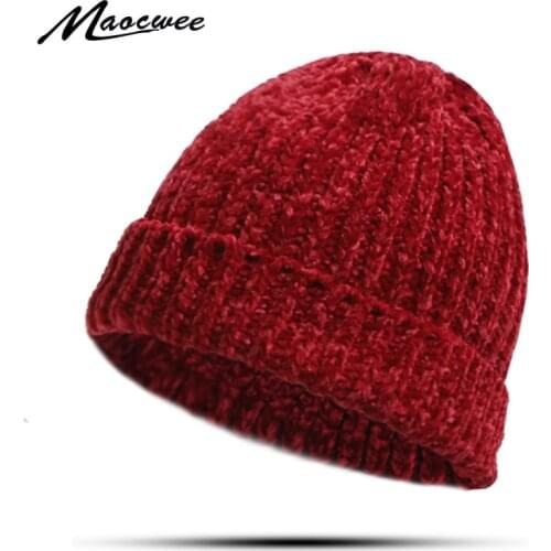 High Quality Casual Beanies For Men Women Fashion Knitted Winter Hat Hip-hop Skullies Solid Color Hats Keep Warm Windproof Caps